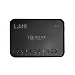 Leba NoteCharge 10 porti, USB-C 12 vatti (Schuko pistik)