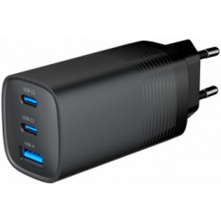 Charger Gembird 3-port 65W GaN USB PowerDelivery fast Charger Black