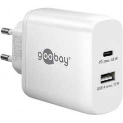 Goobay 65412 mobile device charger Headphones, Laptop, Smartphone, Tablet White AC Indoor