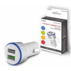 Charger Savio Car Quick Charge Charger LED Diode White