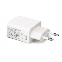 CoreParts USB-toiteadapter Valge 12W 5V / 2,4A, 9V / 2A, 12V / 1,5A EU-sein – valge kiirlaadimisfunktsiooniga QC 3.0 ja valge USB-A-MicroUSB-kaabliga