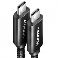 Axagon Data и зарядка Кабель USB4 Gen 3x2 длиной 1 м. PD 100 Вт, 5 А, видео 8K Full Ultra HD. Черная плетеная.