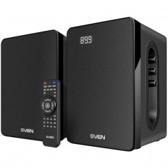 Колонки SVEN SPS-710, черные (40Вт, FM, USB/SD, Дисплей, ПДУ, Bluetooth), SV-018009