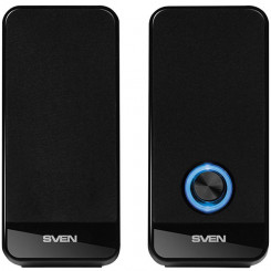 SVEN 320 с питанием от USB (2x3 Вт); Передняя кнопка питания и регулятор громкости; Индикатор питания