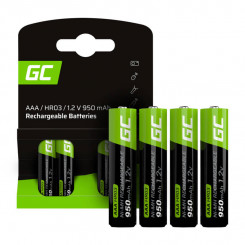 Green Cell Batteries Rechargeable Sticks 4x AAA HR03 950mAh