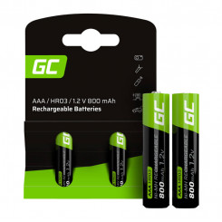 Перезаряжаемые батарейки Green Cell, 2x AAA HR03, 800 мАч