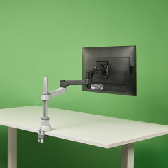 R-Go Tools R-Go Zepher 4 C2, Single Monitor Arm, Desk Mount, Adjustable, 0-8 kg, Black-Silver, Low Carbon Footprint