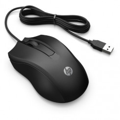 HP 100 USB juhtmega hiir – must