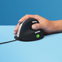 R-Go Tools R-Go HE Break Mouse, Ergonomic mouse,  Anti-RSI software, Large (Hand Size above 185mm), Right Handed, Wired