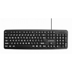 Keyboard Standart Usb Eng Big / Lett. Black Kb-Us-103 Gembird