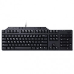 Клавиатура: русская (QWERTY) Проводная мультимедийная USB-клавиатура Dell KB-522 для бизнеса, черная