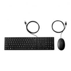 Комплект проводной USB-клавиатуры HP 320MK — черный — RU ENG