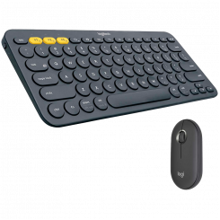 Комбинированная Bluetooth-клавиатура LOGITECH Pebble 2 — ТОНАЛЬНЫЙ ГРАФИТ — США, INT'L