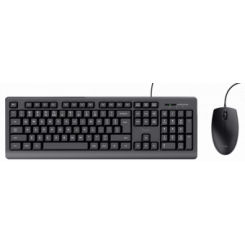Peripheral set Trust Wired Keyboard And Mouse Set Black