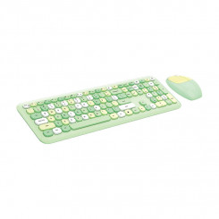 MOFII 666 2.4G wireless keyboard + mouse set (green)