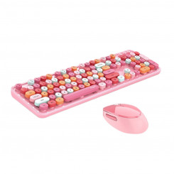 Комплект беспроводной клавиатуры и мыши MOFII Sweet 2.4G (розовый)