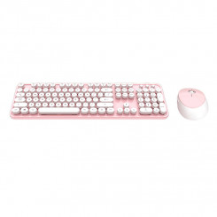 MOFII Sweet 2.4G juhtmevaba klaviatuur + hiirekomplekt (valge ja roosa)