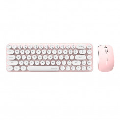 MOFII Bean 2,4G juhtmeta klaviatuur + hiirekomplekt (valge ja roosa)