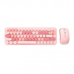 MOFII Bean 2,4G juhtmeta klaviatuur + hiirekomplekt (roosa)