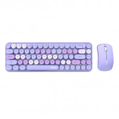 MOFII Bean 2,4G juhtmeta klaviatuur + hiirekomplekt (lilla)