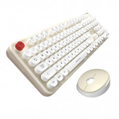 MOFII Sweet 2.4G juhtmevaba klaviatuur + hiirekomplekt (valge ja beež)