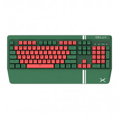 Delux KM17DB gaming keyboard (green & red)