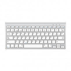 Juhtmeta klaviatuur iPadile tahvelarvutihoidjaga Omoton KB088 (hõbedane)