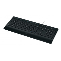 Logitech Corded Keyboard K280e, USB, black, 930g, DE