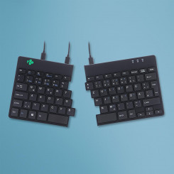 R-Go tööriistad R-Go Split Break ergonoomiline klaviatuur, QWERTZ (DE), must, juhtmega