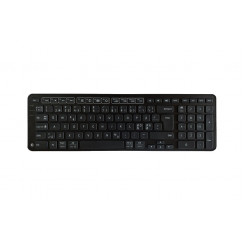 Contour Balance Keyboard BK - Wireless Keyboard - designed for RollerMouse and SliderMouse – PC & Mac compatible – Black – Compact – Ergonomic – Pan Nordic