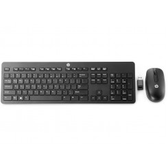 Комплект беспроводной клавиатуры, мыши и адаптера HP Wireless (цвет Jack Black) — (датский)