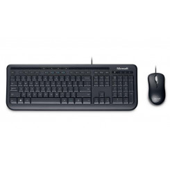 Клавиатура Microsoft 600 и мышь в комплекте с USB Qwertz, немецкий цвет, черный цвет