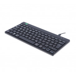 R-Go Tools Compact Break ergonoomiline QWERTZ (CH) klaviatuur, juhtmega, must
