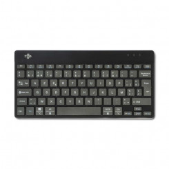 R-Go Tools Compact Break ergonomic keyboard, AZERTY (BE), bluetooth, black