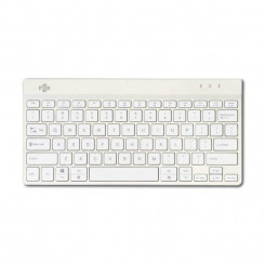 R-Go Tools Compact Break ergonoomiline klaviatuur, QWERTY (USA), bluetooth, valge