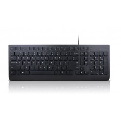 Проводная клавиатура Lenovo Essential Essential — стандарт США, проводная, европейский стандарт (США), 1,8 м, 570 г, проводная, черная