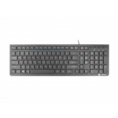Natec Keyboard Discus 2 Slim Standard juhtmega USA numbriklahvistik 424 g USB 2.0 must