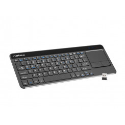 Nateci klaviatuur NKL-0968 turboõhuke klaviatuur puuteplaadiga juhtmevaba US 400 g USB Type-A must