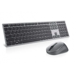 Клавиатура и мышь Dell Premier для нескольких устройств KM7321W Набор клавиатуры и мыши Беспроводные батареи в комплекте EN/LT Беспроводное соединение Титановый серый
