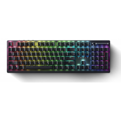 Игровая клавиатура Razer Deathstalker V2 Pro Игровая клавиатура Razer Chroma RGB с подсветкой 16,8 миллионов цветов; Предназначен для длительной игры; Фиолетовый переключатель Светодиодная подсветка RGB (США) Беспроводная связь Черный Оптический переключа