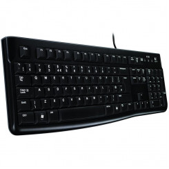Juhtmega klaviatuur LOGITECH K120 - MUST - USB - PÕHJAMAA