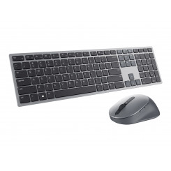 Универсальная клавиатура и мышь Premier KM7321W, беспроводная связь, украинский титановый серый цвет, 2,4 ГГц, Bluetooth 5.0