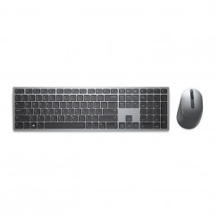 Dell Km7321W Keyboard Mouse Included Rf Wireless + Bluetooth Azerty Belgian Grey, Titanium