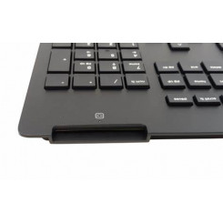 Тонкая проводная USB-клавиатура HP — смарт-карта — черный — EST (1 шт.)