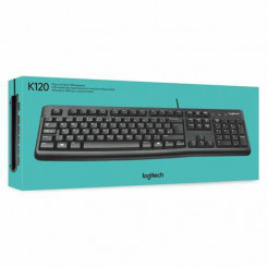LOGITECH K120 Corded Keyboard - BLACK - USB - NORDIC - B2B
