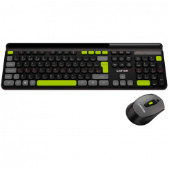 CANYON set HSET-W5 Keyboard+Mouse AAA+AA Wireless Black