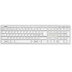 Matting Keyboard Usb Qwerty Nordic Silver, White