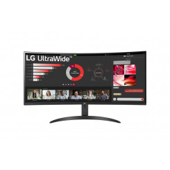 LCD Monitor LG 34WR50QC-B 34 Curved/21 : 9 Panel VA 3440x1440 21:9 100Hz Matte 5 ms Tilt Colour Black 34WR50QC-B
