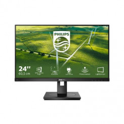 Philips B Line 242B1G - LED monitor - 24 (23.8 viewable) - 1920 x 1080 Full HD (1080p) @ 75 Hz - IPS - 250 cd/m² - 1000:1 - 4 ms - HDMI, DVI-D, VGA, DisplayPort - speakers - black texture