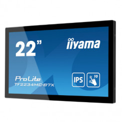 iiyama ProLite TF2234MC-B7X — светодиодный монитор — 22 (видимая область 21,5 дюйма) — открытая рамка — сенсорный экран — 1920 x 1080 Full HD (1080p) @ 60 Гц — IPS — 350 кд/м² — 1000:1 — 8 мс — HDMI, VGA, DisplayPort — черный